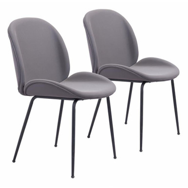 Miles Dining Chair Set 34.3 Inch Tall and 19.3 Inch Wide by Zuo Modern - 101747