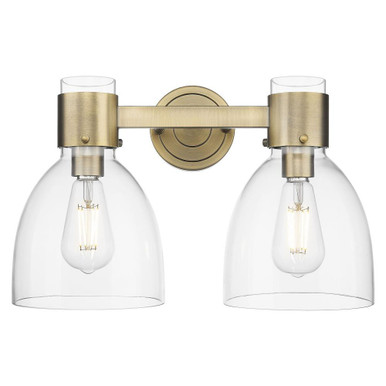Lawton Bell 2 Light Bath Vanity 15.5 Inch and 10 Inch Tall by Innovations - 464-2W-G464D-7