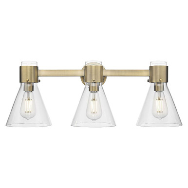 Lawton Cone 3 Light Bath Vanity 24 Inch and 9.63 Inch Tall by Innovations - 464-3W-G464C-7
