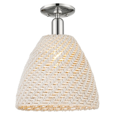 Natural Ballston Dome 1Light SemiFlush Mount 11.75 Inch Wide by Innovations - 716-1C-NBD-12