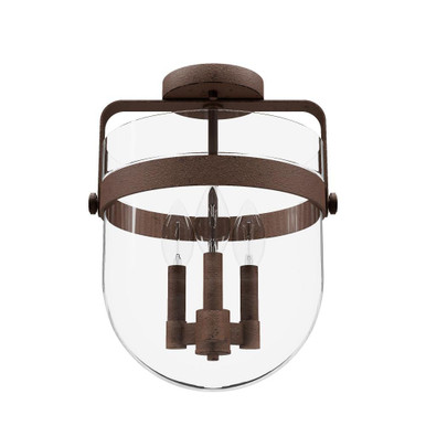 Karloff 3 Light 11.75 Inch Wide Flush Mount by Hunter Fans - 19835