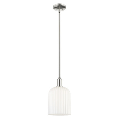 Bridal Veil 1 Light Stem Mini Pendant 13.25 Inch Tall by Innovations - 716-1S-G559-8
