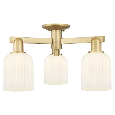 Bridal Veil 3 Light Semi Flush Mount 22.5 Inch Wide by Innovations - 716-3F-G559-5