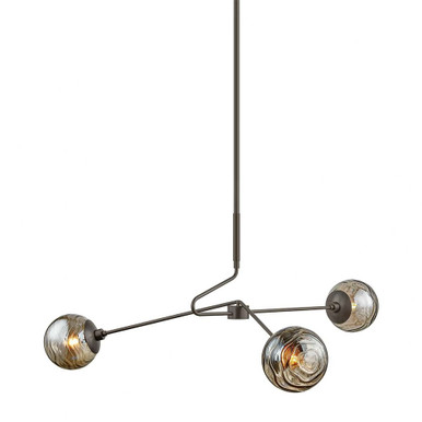 Nyla 3 Light Chandelier 17.25 Inch Tall and 45.5 Inch Wide by Mitzi - H1057803
