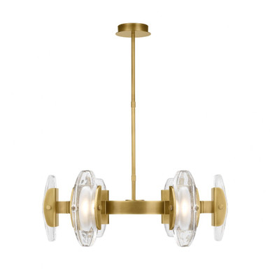 Wythe 6 Light Large Chandelier by Visual Comfort Modern 700WYT6MBR-LED927 - 700WYT6MBR-LED927