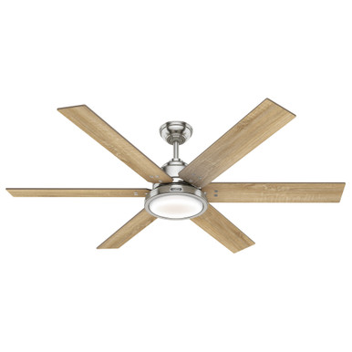 Warrant 6 Blade Ceiling Fan with Light Kit 60 Inch Wide by Hunter Fans - 59461