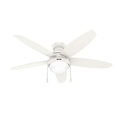 Lilliana 5 Blade Flush Ceiling Fan with Light Kit 52 Inch W by Hunter Fans - 52418