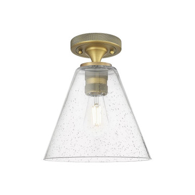 Crown Point 1 Light Flush Mount 11 Inch Tall and 8 Inch Wide by Innovations - 434-1F-GBC-8_P