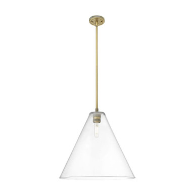Crown Point 1 Light Berkshire Stem Pendant 16 Inch Wide by Innovations - 434-1S-GBC-16_P