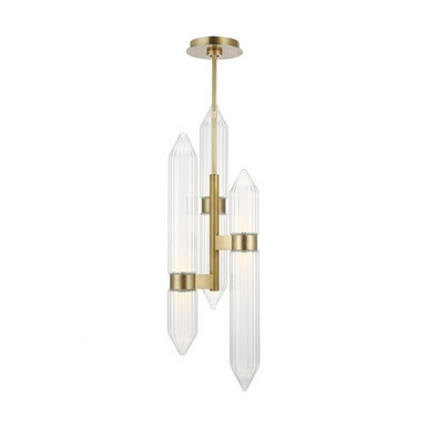 Langston 277V 21.6W 1 LED Small Pendant by Visual Comfort Modern - 700TDLGSN10BR-LED927-277