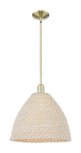 Natural Ballston Dome 1 Light Stem Mini Pendant 15.75 Inch by Innovations - 716-1S-NBD-16_P