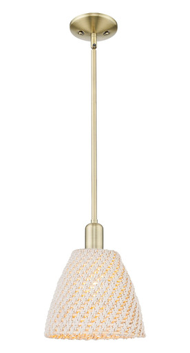 Natural Ballston Dome 1 Light Stem Mini Pendant 11.75 Inch by Innovations - 716-1S-NBD-9_P