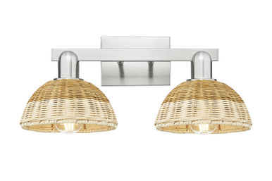 Natural Ballston Dome 2Light Basket Bath Vanity 16 Inch Wide by Innovations - 716-2W-NBD2-7_P