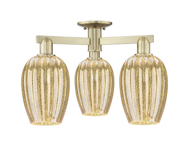 Preston 3Light Semi Flush Mount 13.63 Inch X 23.75 Inch Wide by Innovations - 716-3F-G457-6_P