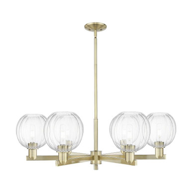 Preston 6 Light Stem Chandelier 12 Inch and 23.88 Inch Wide by Innovations - 716-6CR-G458-7