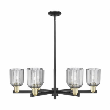 Bridal Veil 6 Light Stem Chandelier 34.75 Inch Wide by Innovations - 716-6CR-G559-5
