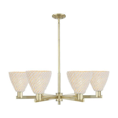 Natural Ballston Dome 6 Light Chandelier 23.88 Inch Wide by Innovations - 716-6CR-NBD-75_P