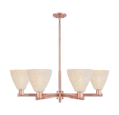 Natural Ballston Dome 6 Light Chandelier 23.88 Inch Wide by Innovations - 716-6CR-NBD-75_P