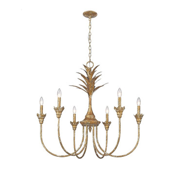 Lillianne 6 Light Large Chandelier by Golden - 0846-6