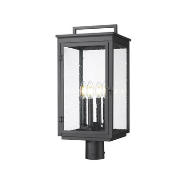 Hartwell 4 Light Outdoor Post Mount 22.75 Inch and 10 Inch Wide by Z Lite - 5019PHBR-BK