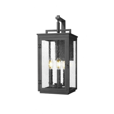 Hartwell 3 Light Outdoor Wall Mount 19.25 Inch Tall X 8 Inch Wide by Z Lite - 5019M-BK