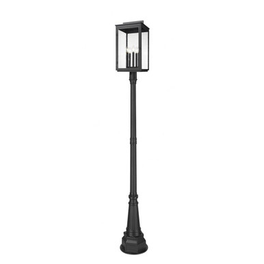 Hartwell 5 Light Outdoor Post Mount 108.75 Inch X 14.25 Inch Wide by Z Lite - 5019PHXLR-564P-BK