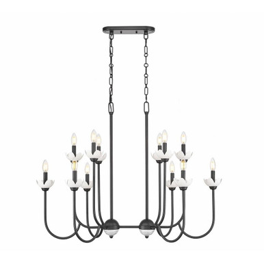 Allistair 12 Light Linear Chandelier 30.5 Inch and 24.5 Inch Wide by Z Lite - 352-42L