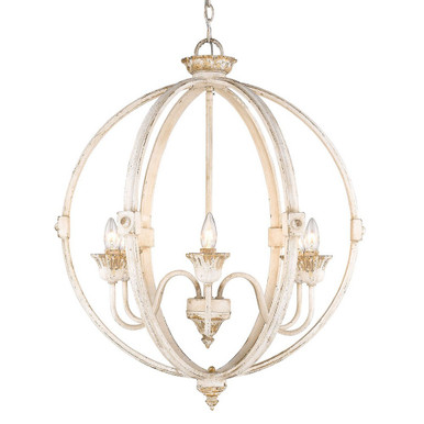 Jules 6 Light Medium Chandelier by Golden - 0892-6