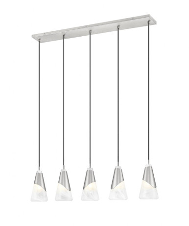 Aimie 5 Light Linear Chandelier 13.25 Inch Tall and 6 Inch Wide by Z Lite - 828P6-5L