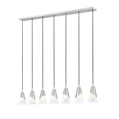 Aimie 7 Light Linear Chandelier 13.25 Inch Tall and 6 Inch Wide by Z Lite - 828P6-7L