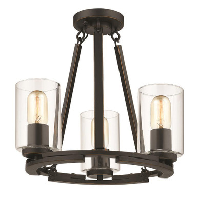 Sewells Close 3 Light 16 Inch Wide Semi Flush Mount by Bailey Street Home - 170-BEL-3361892