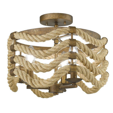 Addison Oaks 3 Light 14.5 Inch Wide Semi Flush Mount by Bailey Street Home - 170-BEL-4313361