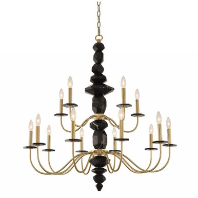 Piedra 15 Light Oversized 2 Tier Chandelier by Allegri - 031552-039