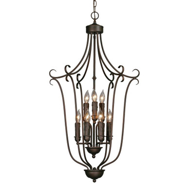 Tulip Head 9 Light Small Foyer Chandelier by Bailey Street Home - 170-BEL-647593
