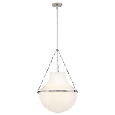 Collins 12W 1 LED Large Pendant 27.75 Inch Tall and 20 Inch Wide by Hinkley - 46894PN