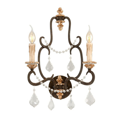 Bordeaux 2 Light Wall Sconce by Troy - B3512-PZ/DG