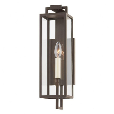 Beckham OneLight Candle Style Outdoor Wall Mount by Troy - B6381-TBZ