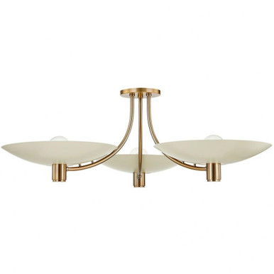 Wolfe 6 Light 40.5 Inch Wide Semi Flush Mount by Troy - C1441-PBR/SSD