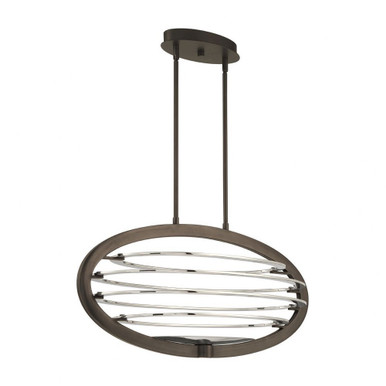 Ombra 2 Light Small Oval Chandelier by Eurofase - 38153