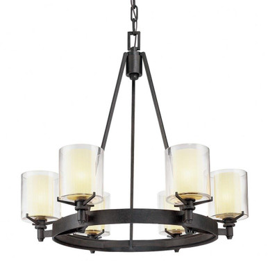 Arcadia 6 Light Large Chandelier by Troy - F1716-TRN
