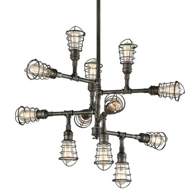 Conduit 12 Light Oversized Chandelier by Troy - F3817