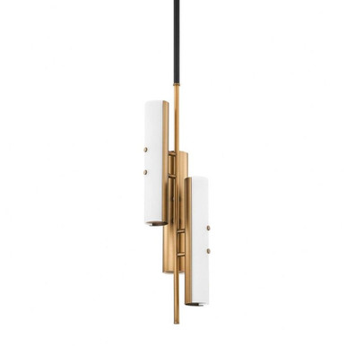 Titus 30W 3 LED Light Small Outdoor Pendant by Troy - F3208-PBR/SBK