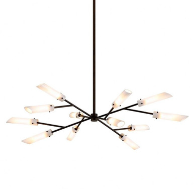 High Line 12 Light Oversized Chandelier by Troy - F7228-SFB