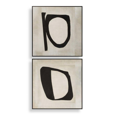 Characters Abstract Art (Set of 2) 41 Inch Tall X 41 Inch Wide by uttermost - 32437