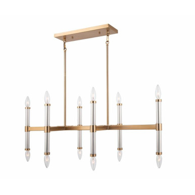 Atollo 12 Light Oversized Linear Chandelier by Brio - AT112G