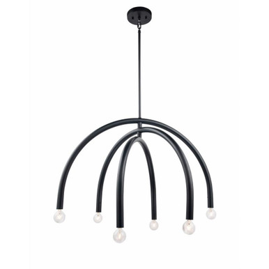Caboche 6 Light Large Chandelier by Brio - CA106BLK