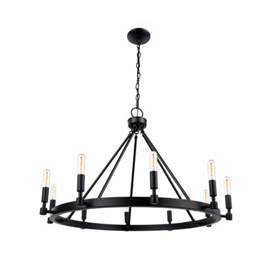 Astra 10 Light Large Chandelier by Brio - AS1010BLK