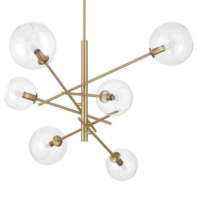 Farling 6 Light Chandelier 29.75 Inch Tall and 44 Inch Wide by Hunter Fans - 48170