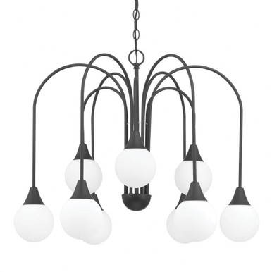Valadon 9 Light Chandelier 25.25 Inch Tall and 30 Inch Wide by Hunter Fans - 48199