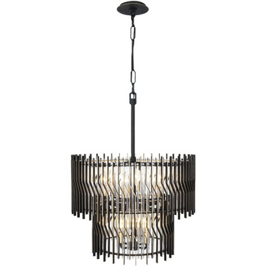 Park Row 10 Light Chandelier 31 Inch Tall and 24 Inch Wide By Varaluz - 393C10MBFG